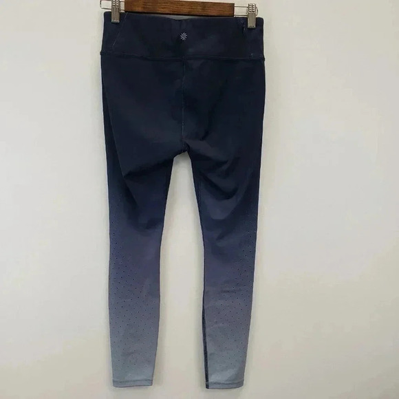 Athleta Womens Contender Aero Leggings Size S Blue Ombre Cropped Stretch - Picture 2 of 10